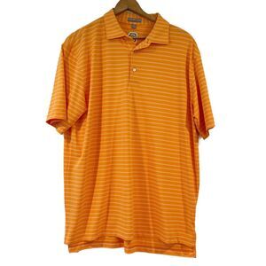Peter Millar Summer Comfort Polo Shirt SF Giants Orange White Stripes XL
